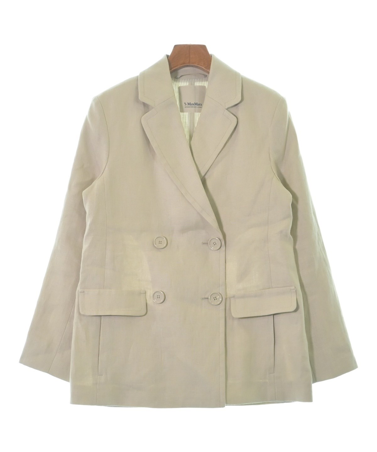 MaxMara ベージュ テーラードジャケット S Max Mara（エス マックス マーラ）テーラードジャケット ベージュ