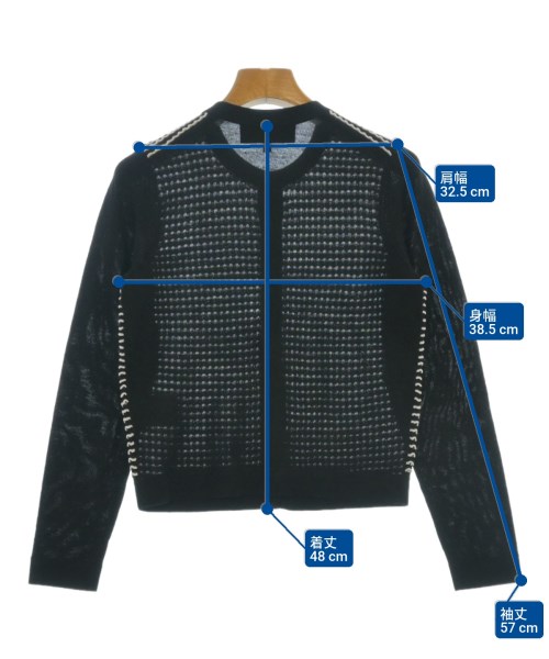 PAULE KA（ポールカ）カーディガン 黒 サイズ:S レディース/2200645011043