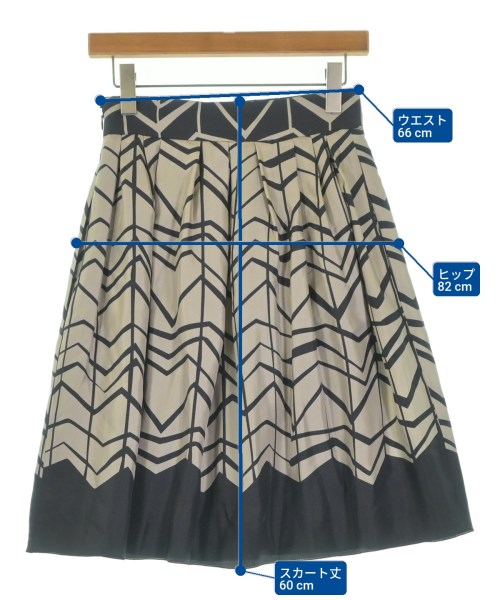 PAULE KA（ポールカ）ひざ丈スカート グレー サイズ:36(XS位) レディース/2200630010082