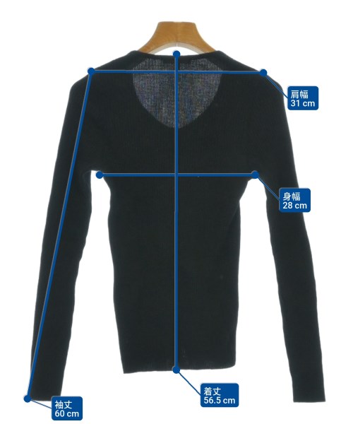 PAULE KA（ポールカ）カーディガン 黒 サイズ:M レディース/2200647480021