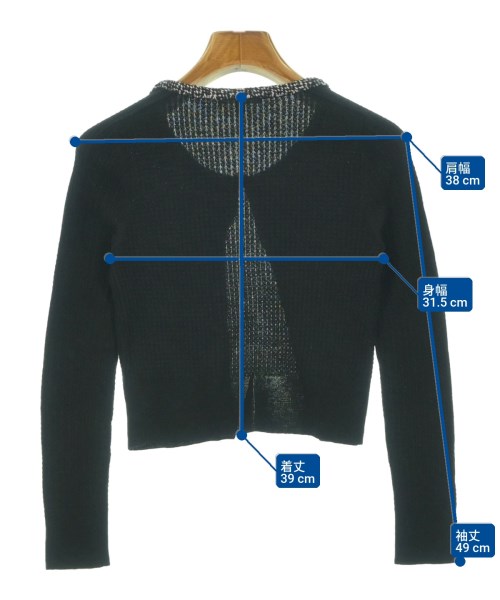 PAULE KA（ポールカ）カーディガン 黒 サイズ:S レディース/2200665477133
