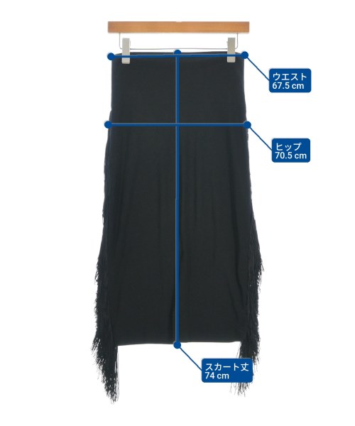 NORMAKAMALI（ノーマカマリ）ひざ丈スカート 黒 サイズ:XS レディース/2200667599062