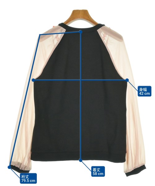 PF by PAOLA FRANI（ピーエフ　バイ　パオラフラーニ）Tシャツ・カットソー 黒 サイズ:40(M位) レディース/2200695760014