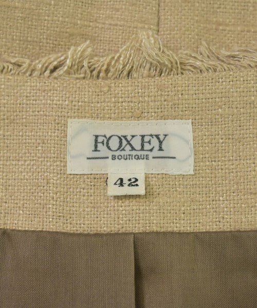 FOXEY BOUTIQUE（フォクシーブティック）ノーカラージャケット ベージュ サイズ:42(M位) レディース/2200721350462