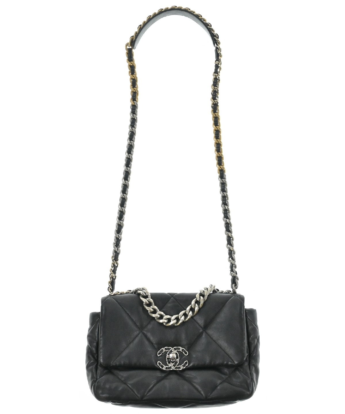 CHANEL シャネル ショルダーバッグ  黒 【古着】【中古】【送料無料】 中古・古着通販】CHANEL (シャネル) ミニチェーンショルダーバッグ
