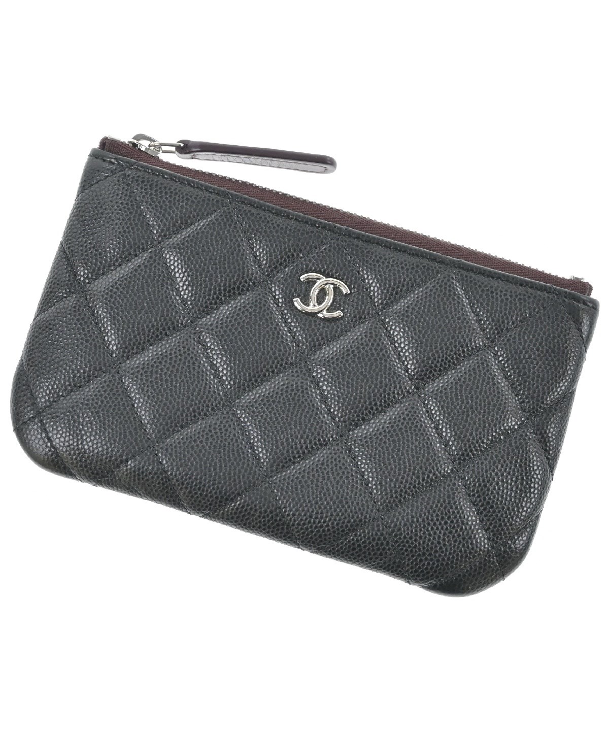 【さちまっく 】CHANEL 黒 パイル素材ポーチ シャネルバッチ付き CHANEL（シャネル）ポーチ 黒 サイズ:- レディース
