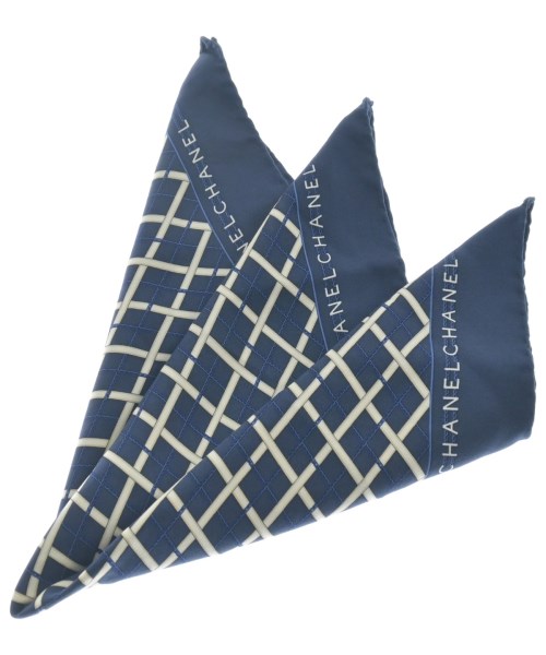 CHANEL（シャネル）バンダナ・スカーフ 紺 サイズ:- レディース/2200614225136
