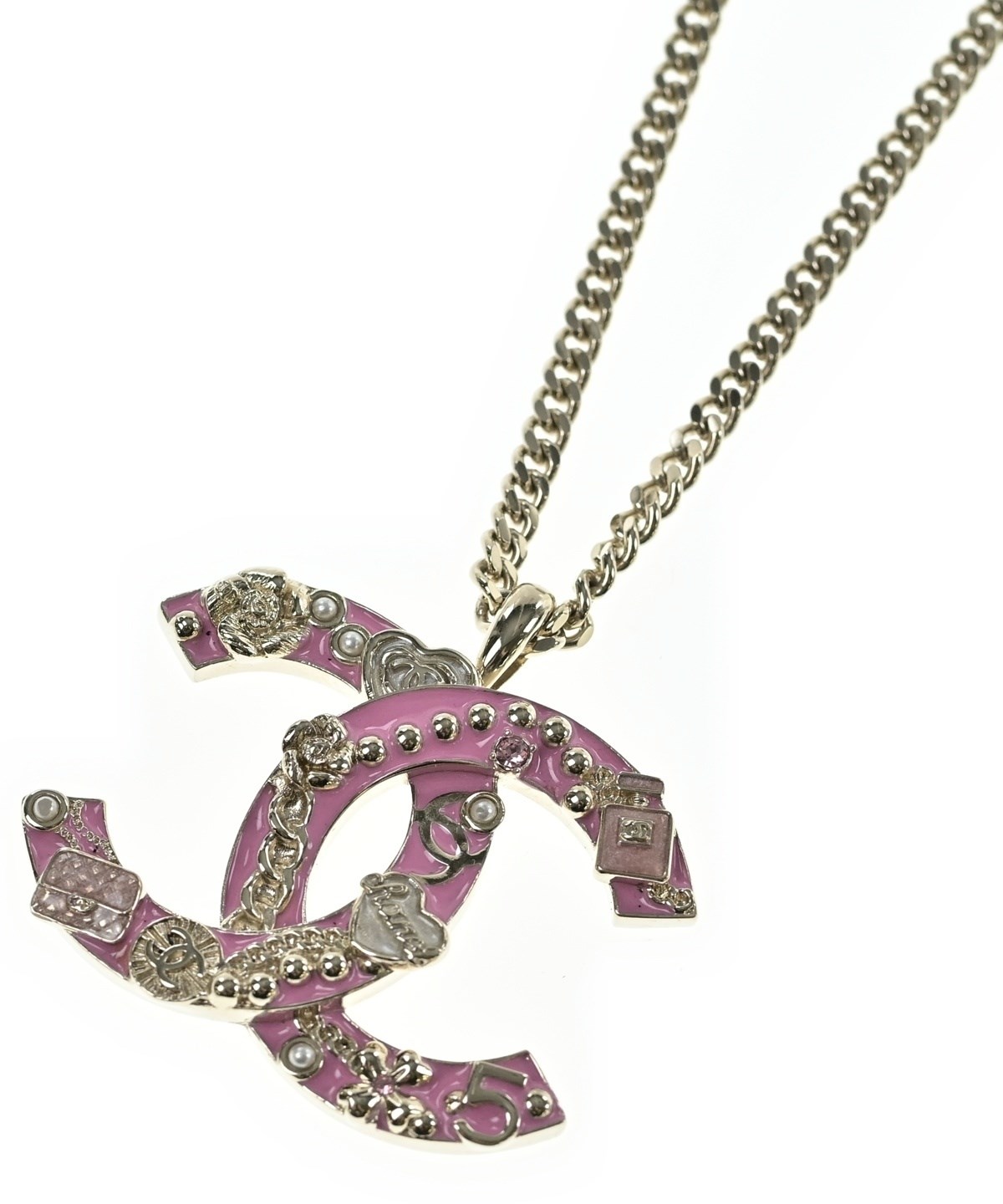 CHANEL（シャネル）ネックレス ピンク サイズ:- レディース