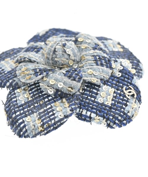 CHANEL（シャネル）ブローチ・コサージュ 紺 サイズ:- レディース/2200607815306