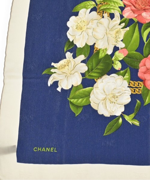 CHANEL（シャネル）バンダナ・スカーフ 紺 サイズ:- レディース/2200716254256