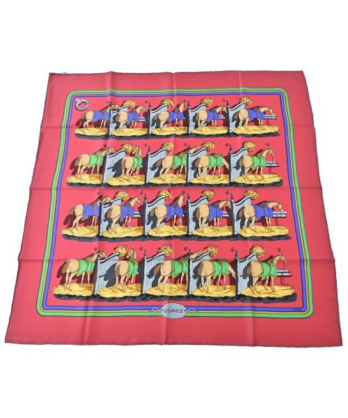 HERMES(エルメス)バンダナ・スカーフ 赤 サイズ:90/2200672256981