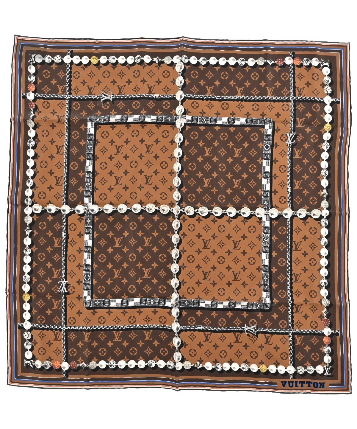 LOUIS VUITTON（ルイヴィトン）バンダナ・スカーフ 茶 サイズ:70
