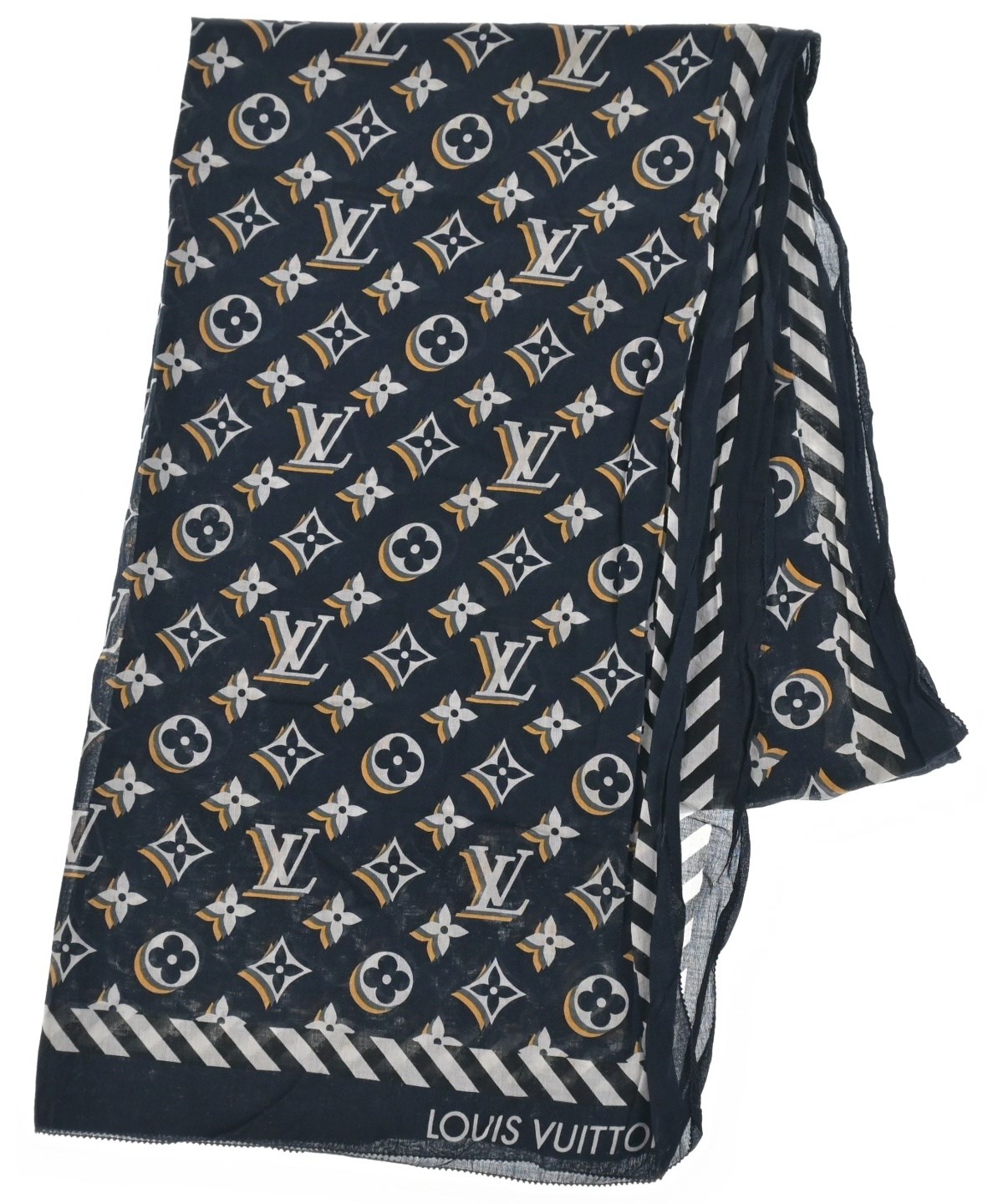 LOUIS VUITTON バンダナ・スカーフ LOUIS VUITTON（ルイヴィトン）バンダナ・スカーフ 紺 サイズ