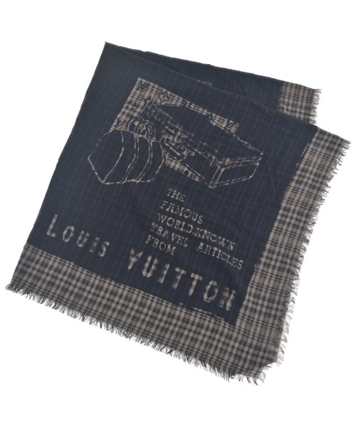 LOUIS VUITTON（ルイヴィトン）バンダナ・スカーフ 紺 サイズ:- レディース/2200682720021