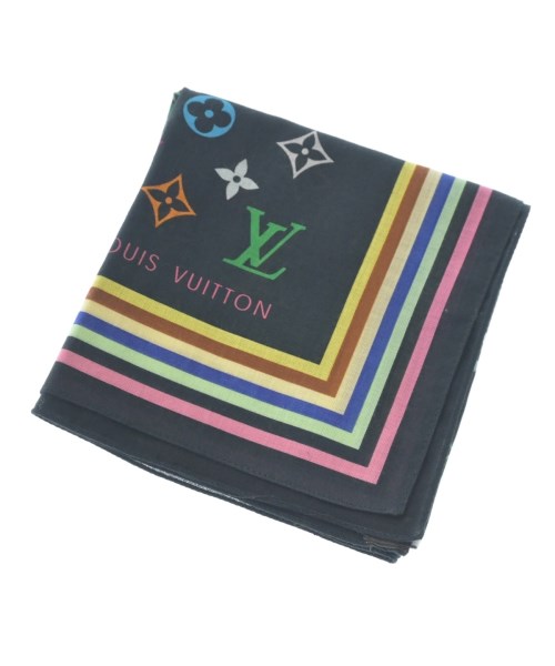 LOUIS VUITTON（ルイヴィトン）バンダナ・スカーフ 黒 サイズ:- レディース/2200686174196