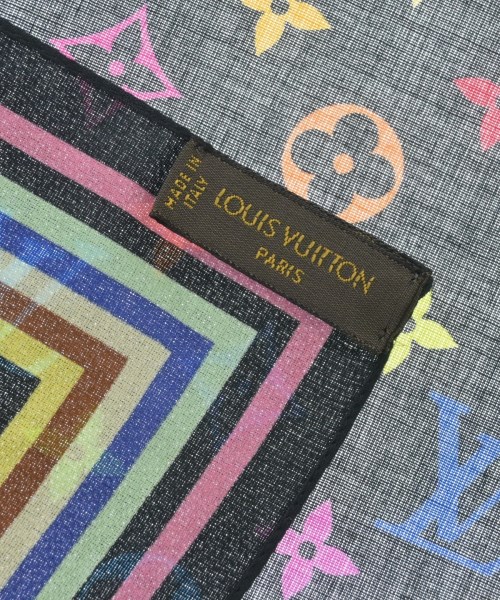 LOUIS VUITTON（ルイヴィトン）バンダナ・スカーフ 黒 サイズ:- レディース/2200686174196