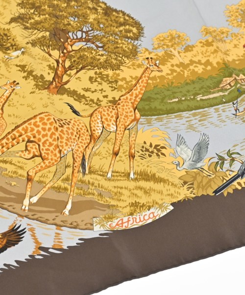 HERMES（エルメス）バンダナ・スカーフ 茶 サイズ:90 レディース/2200634870125