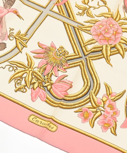 HERMES（エルメス）バンダナ・スカーフ ピンク サイズ:90 レディース/2200634870149