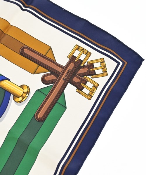 HERMES（エルメス）バンダナ・スカーフ 紺 サイズ:90 レディース/2200634870163