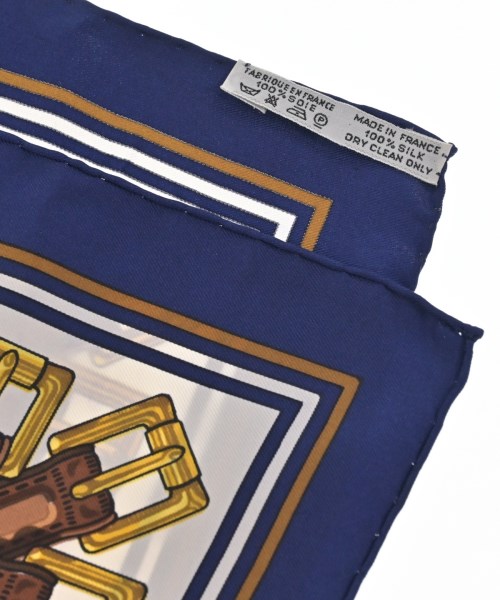 HERMES（エルメス）バンダナ・スカーフ 紺 サイズ:90 レディース/2200634870163