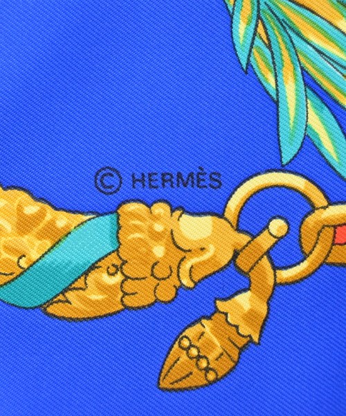 HERMES（エルメス）バンダナ・スカーフ 青 サイズ:90 レディース/2200635057037
