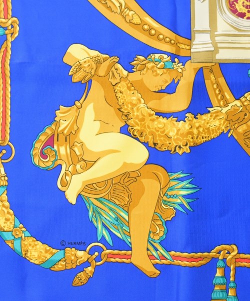 HERMES（エルメス）バンダナ・スカーフ 青 サイズ:90 レディース/2200635057037