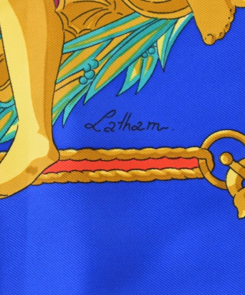 HERMES（エルメス）バンダナ・スカーフ 青 サイズ:90 レディース/2200635057037