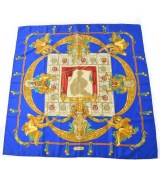 HERMES（エルメス）バンダナ・スカーフ 青 サイズ:90 レディース/2200635057037