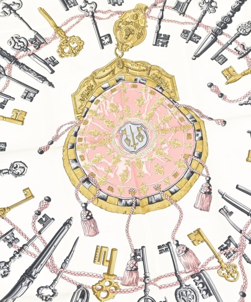 HERMES（エルメス）バンダナ・スカーフ ピンク サイズ:90 レディース/2200635489081