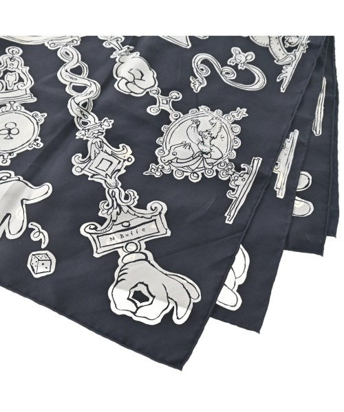 HERMES（エルメス）バンダナ・スカーフ 黒 サイズ:90 レディース/2200635517012