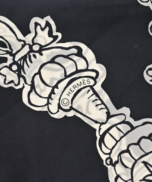HERMES（エルメス）バンダナ・スカーフ 黒 サイズ:90 レディース/2200635517012