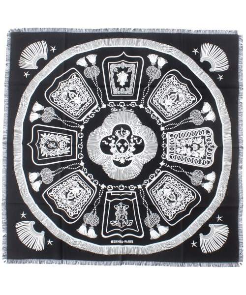 HERMES(エルメス)バンダナ・スカーフ 黒 サイズ:80/2200635517029