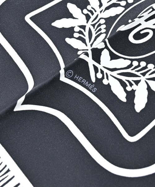 HERMES（エルメス）バンダナ・スカーフ 黒 サイズ:80 レディース/2200635517029