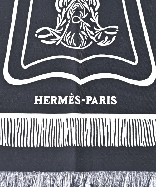 HERMES（エルメス）バンダナ・スカーフ 黒 サイズ:80 レディース/2200635517029
