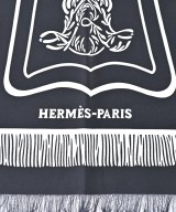 HERMES（エルメス）バンダナ・スカーフ 黒 サイズ:80 レディース/2200635517029