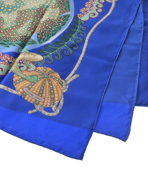 HERMES（エルメス）バンダナ・スカーフ 青 サイズ:90 レディース/2200631562092