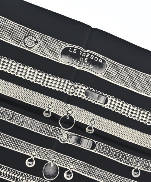 HERMES（エルメス）バンダナ・スカーフ 黒 サイズ:- レディース/2200639550060