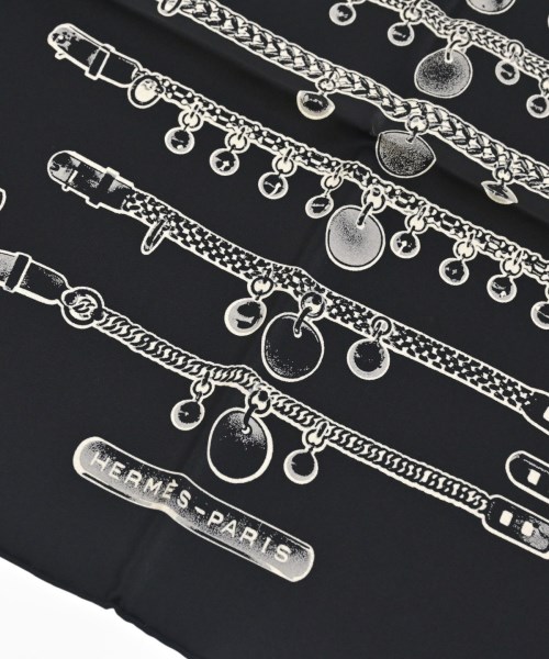 HERMES（エルメス）バンダナ・スカーフ 黒 サイズ:- レディース/2200639550060