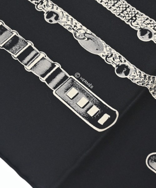 HERMES（エルメス）バンダナ・スカーフ 黒 サイズ:- レディース/2200639550060