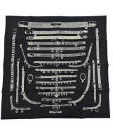 HERMES（エルメス）バンダナ・スカーフ 黒 サイズ:- レディース/2200639550060