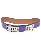 HERMES（エルメス）ベルト 紫 サイズ:80 レディース/2200639585086