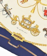 HERMES（エルメス）バンダナ・スカーフ 紺 サイズ:90 レディース/2200639798455