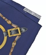 HERMES（エルメス）バンダナ・スカーフ 紺 サイズ:90 レディース/2200639798455