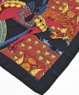 HERMES（エルメス）バンダナ・スカーフ 紺 サイズ:90 レディース/2200639798479