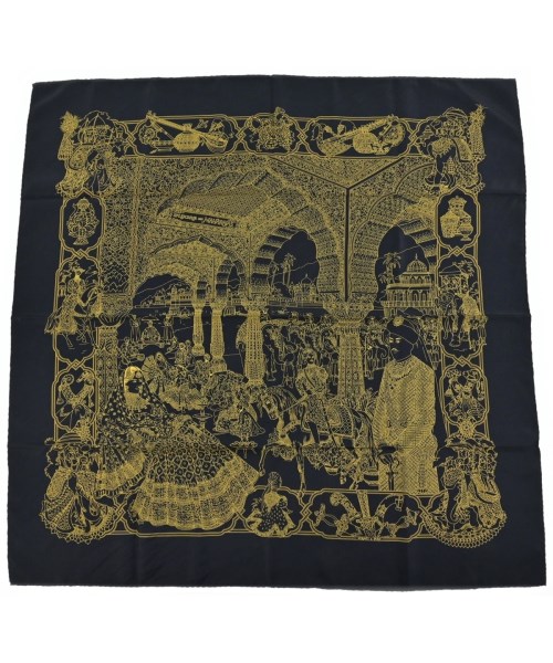 HERMES(エルメス)バンダナ・スカーフ 紺 サイズ:90/2200639798486