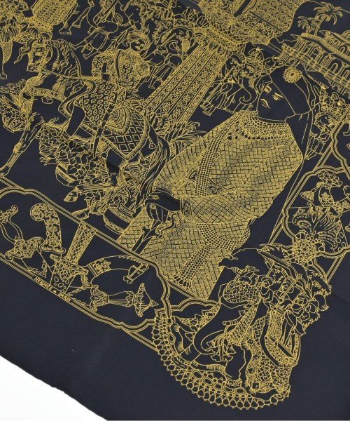 HERMES（エルメス）バンダナ・スカーフ 紺 サイズ:90 レディース/2200639798486