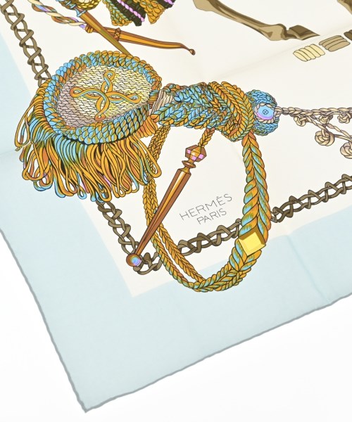 HERMES（エルメス）バンダナ・スカーフ 青 サイズ:90 レディース/2200639798530