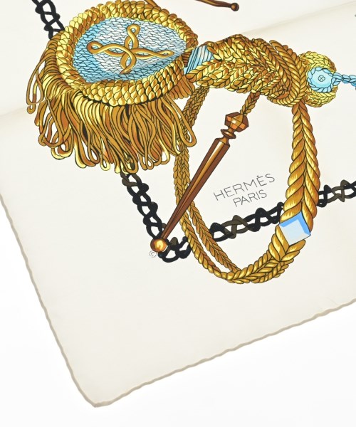 HERMES（エルメス）バンダナ・スカーフ 白 サイズ:90 レディース/2200640002039