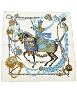 HERMES（エルメス）バンダナ・スカーフ 白 サイズ:90 レディース/2200640002039