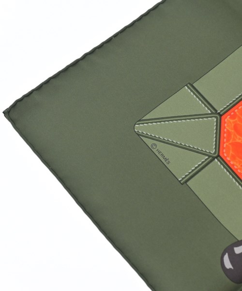 HERMES（エルメス）バンダナ・スカーフ カーキ サイズ:90 レディース/2200630159101